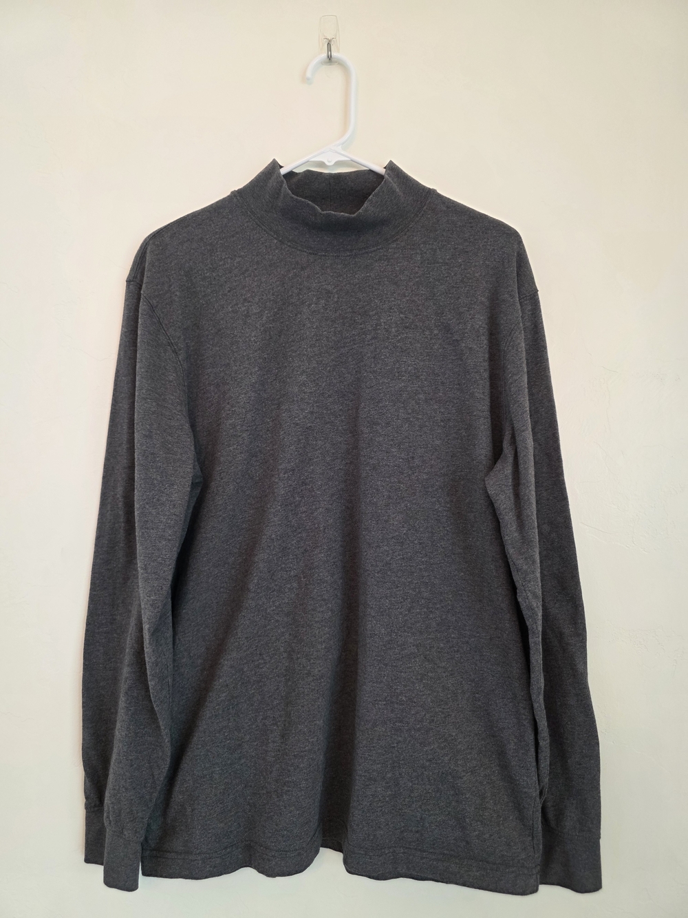 Men's Charcoal Mock Neck Sweater - Unbranded